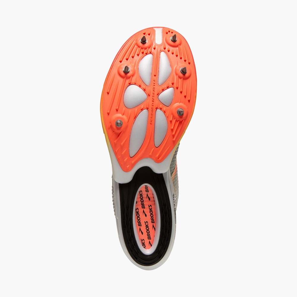 Chaussure d'Athlétisme Brooks Hyperion Elite MD Bleu Corail Orange Femme | ILZ-2330784